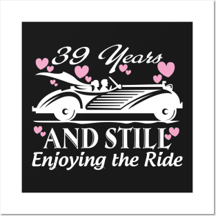 Anniversary Gift 39 years Wedding Marriage Posters and Art